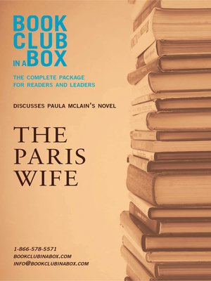 cover image of Bookclub-in-a-Box Discusses the Paris Wife, by Paula McLain